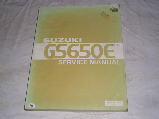 SUZUKI GS650 E 1981-1985 Service Manual 99500-36011-01E #188