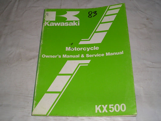 KAWASAKI KX500 A1 1983 Owner's & Service Manual  99920-1210-01  #53