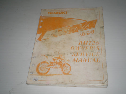 SUZUKI RM125 1999 Owner's Service Manual 99011-36E53-03A #543
