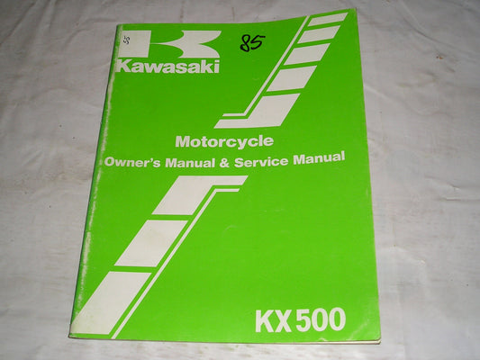 KAWASAKI KX500 B1 1985 Owner's & Service Manual  99920-1287-01  #55