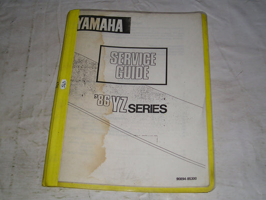 YAMAHA YZ80 YZ125 YZ250 YZ790  YZ Series 1986  Service Guide Manual  90894-85300  #563