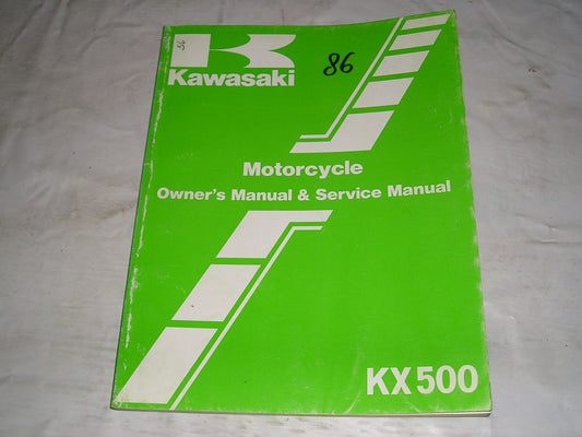 KAWASAKI KX500 B2 1986 Owner's & Service Manual  99920-1318-01  #56