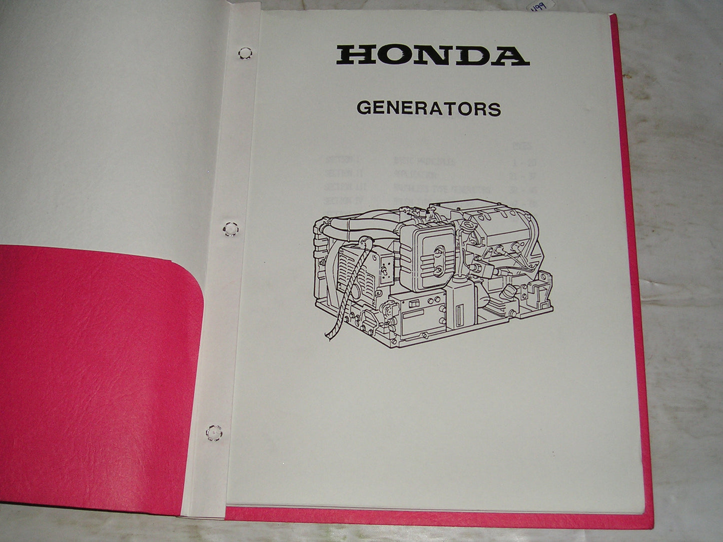 HONDA EV4010  EV6010  Generator Service Manual  #572