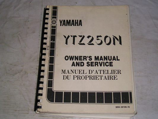 YAMAHA YTZ250N  YTZ250 N 1985  Owner's Service Manual  38W-28199-70  #778