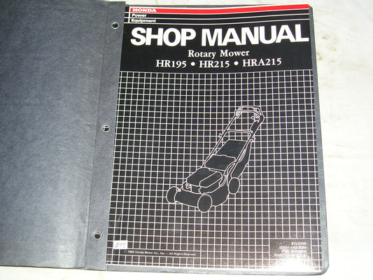 HONDA HR195 HR215 HRA215 1990 Rotary Mower Service / Shop Manual  00X61-VA3-3000  #577