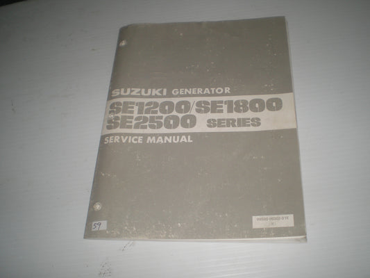 SUZUKI SE1200 SE1800 SE2500 Generator 1982-1985  Service Manual  99500-90302-01E  #59