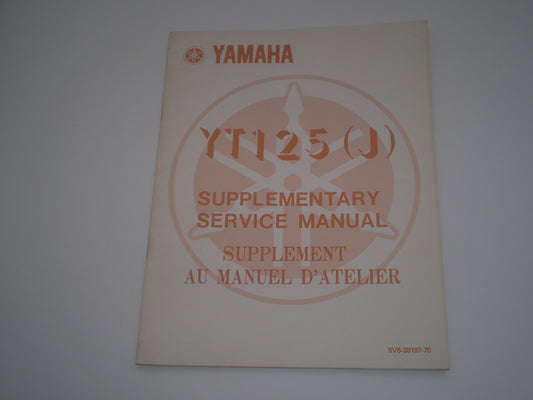 YAMAHA YT125 J 1982  Service Manual Supplement  5V6-28197-70  #764