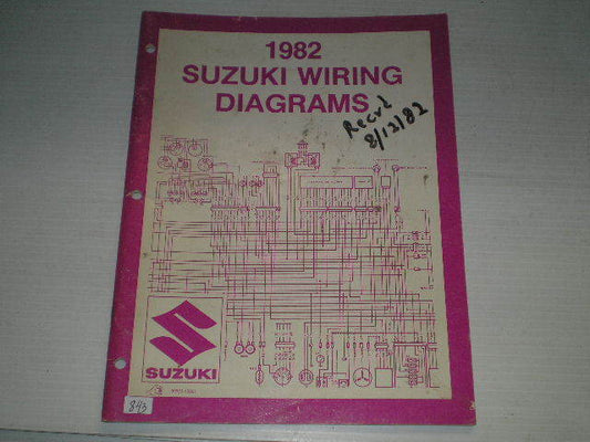 SUZUKI 1982 Z Models Wiring Diagrams Manual 99923-13821 #843