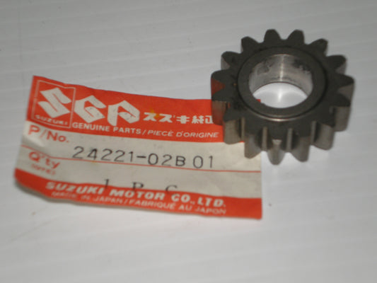SUZUKI RM80  Transmission 2nd Drive Gear 15T   24221-02B01 / 24221-08B02