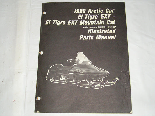 ARCTIC CAT Snowmobile El Tigre EXT & Mountain Cat 1990 Part Manual #S32