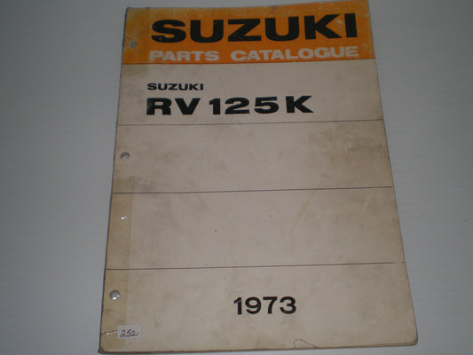 SUZUKI RV125 K 1973  Factory Parts Catalogue   #252
