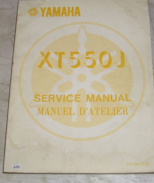 YAMAHA XT550J  XT550 J  1982  Service Manual   5Y2-28197-70  #640