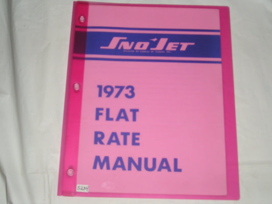 SNO JET Snowmobiles 1973 Flat Rate Manual 209304 #S229