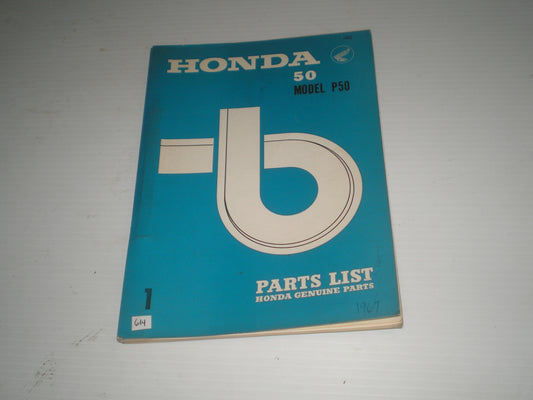 HONDA 50 Model P50 The Little Moped 1968 Factory Parts List #614