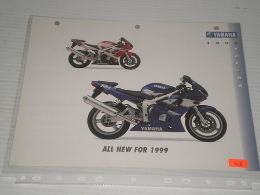 YAMAHA 1999  YZF-R6 SPORT MOTORCYCLE SALES BROCHURE 61B