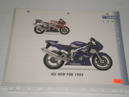 YAMAHA 1999 YZF-R6 SPORT MOTORCYCLE SALES BROCHURE 61B