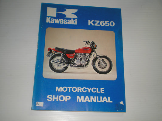 KAWASAKI KZ650 1977 Shop Manual  99931-539-01  #61
