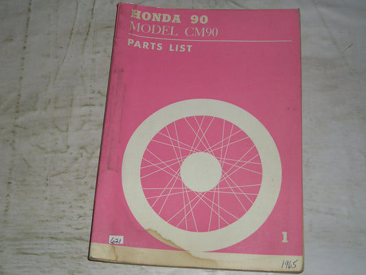 HONDA 90 Model CM90 1965 Factory Parts List #621