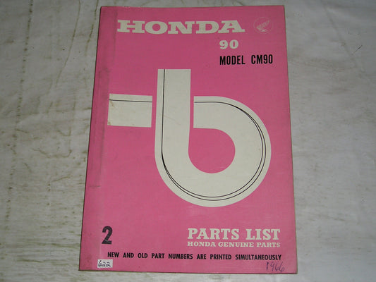 HONDA 90 Model CM90 1967 Factory Parts List #622