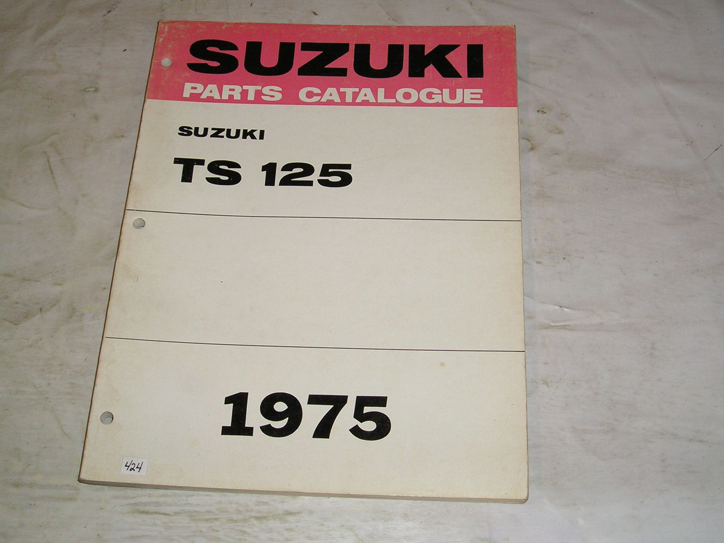 SUZUKI TS125 M  Duster  1975 Parts Catalogue  #424