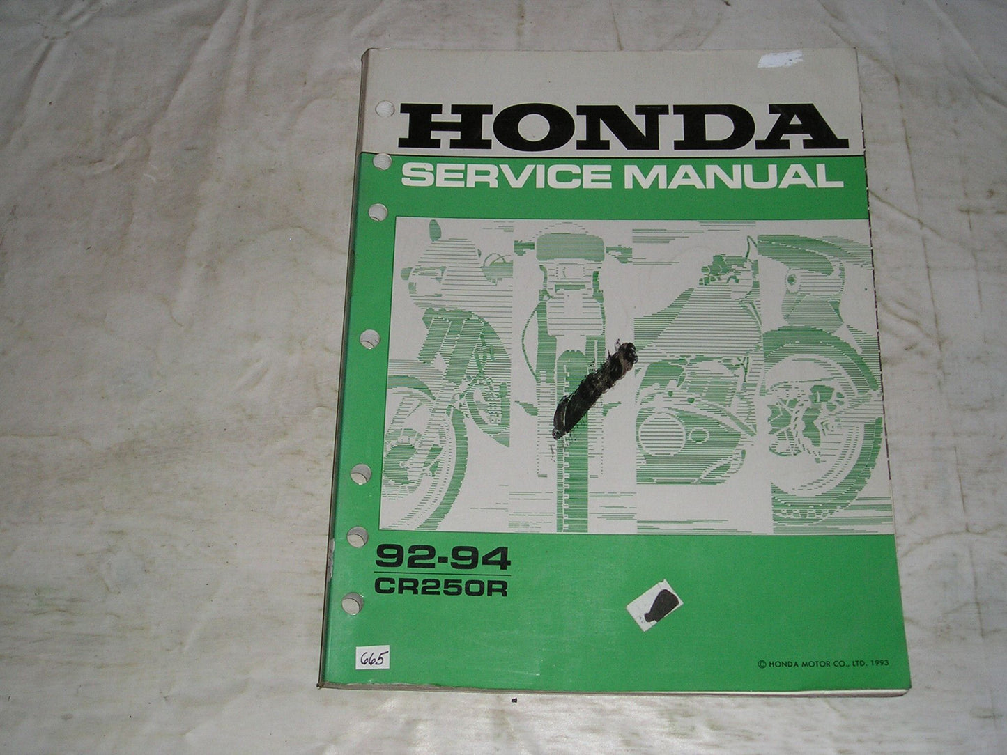 HONDA CR250R  CR250 R 1992-1994  Service Manual  61KZ302  #665