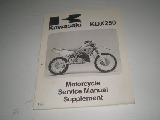 KAWASAKI KDX250 D1 1991 Service Supplement Manual  99924-1143-51  #676