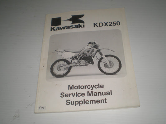 KAWASAKI KDX250 D1 1991 Service Supplement Manual 99924-1143-51 #676