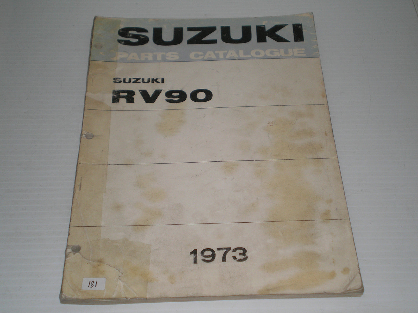 SUZUKI RV90 J K  1973  Factory Parts Catalogue #181