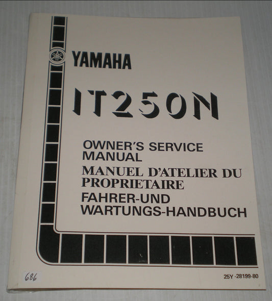 YAMAHA IT250N 1985  Owner's Service Manual  25Y-28199-80  #686