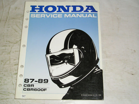 HONDA CBR600F  CBR600 F 1987 1988 1989  Service Manual 61MN402  #757