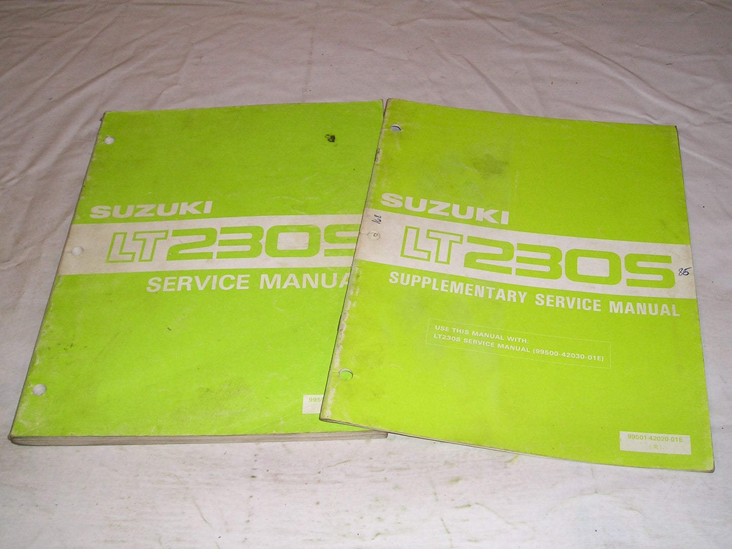 SUZUKI LT230 S 1985-1986 Service & Supplementary Manuals  99500-42030-01E  99501-42020-01E  #168