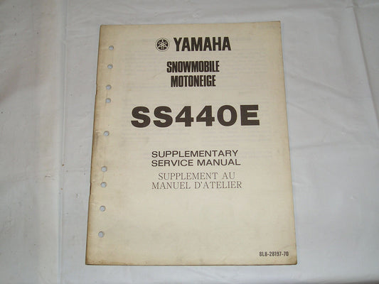 YAMAHA SS440 E 1981  Service Manual Supplement  8L8-28197-70  #S109