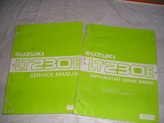 SUZUKI LT230 E 1987 1988 Service & Supplement Manuals 99500-42070-01E / 99501-42100-01E #222