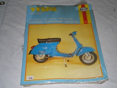 VESPA Scooters All Rotary Valve Models  1959-1978  Haynes Workshop / Service Manual 126  #E136