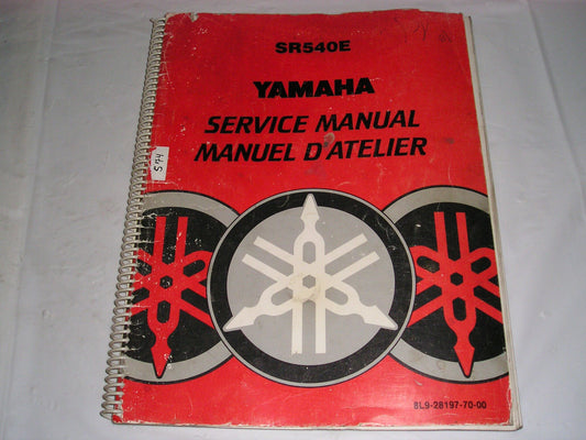 YAMAHA SR540 E 1981  Service Manual  8L9-28197-70-00   #S74
