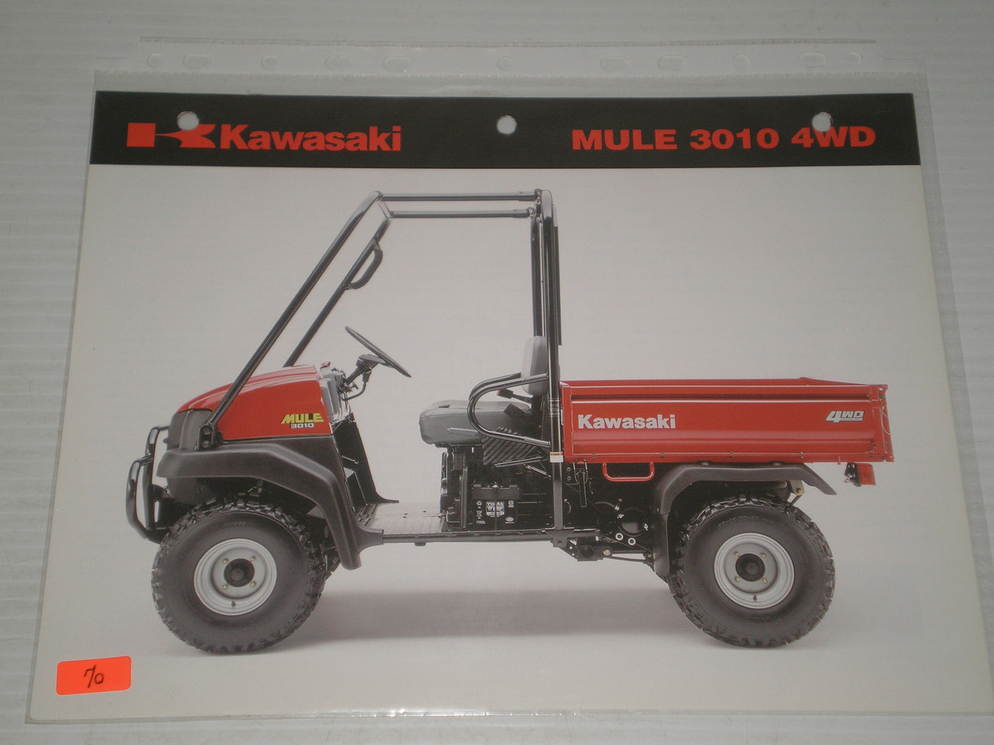 KAWASAKI 2003 MULE 3010  4WD SALLE BROCHURE # 70