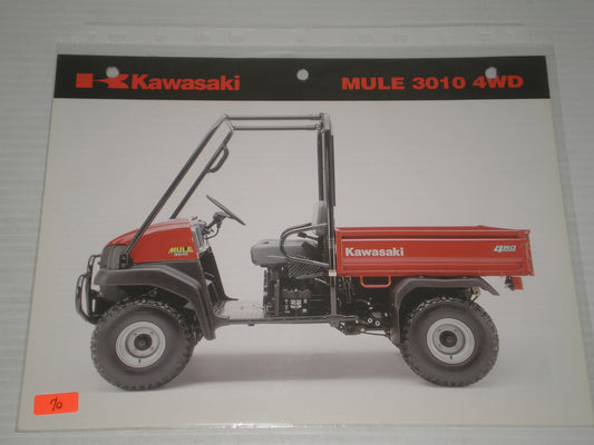 KAWASAKI 2003 MULE 3010 4WD SALLE BROCHURE # 70