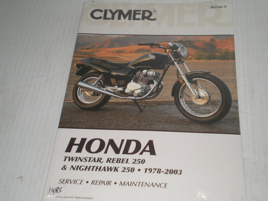 HONDA CB250 CM185 CM200 CM250 CMX250 1978-2003  Clymer Service Manual M324-5  #1484