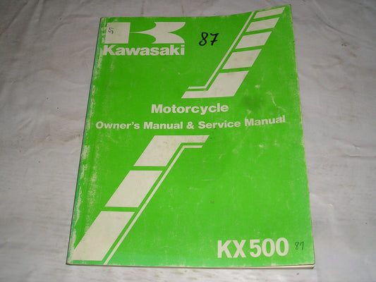 KAWASAKI KX500 C1 1987  Owner's & Service Manual  99920-1365-01  #57