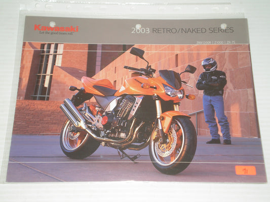 KAWASAKI 2003 RETRO  NAKED SERIES SALES BROSCHUES  # 71