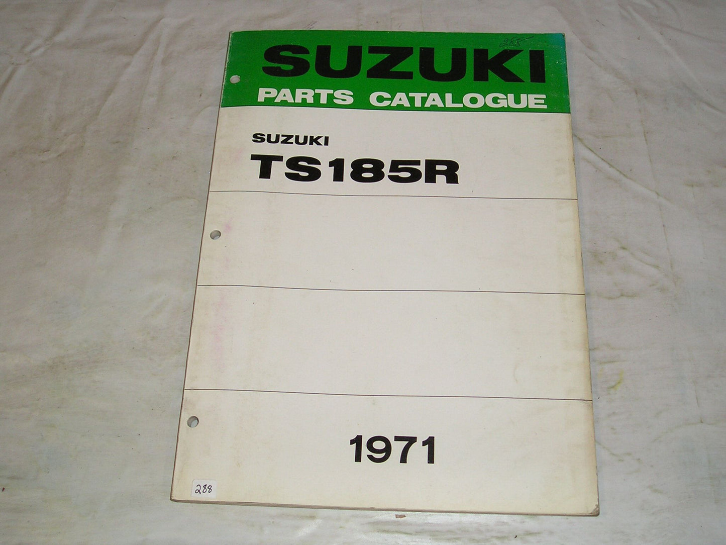 SUZUKI TS185 R 1971  Factory Parts Catalogue  #288