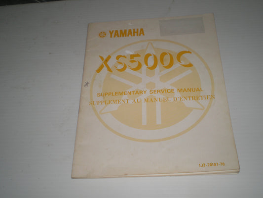 YAMAHA XS500C  XS500 C 1976  Service Supplement Manual  1J3-28197-70  #736