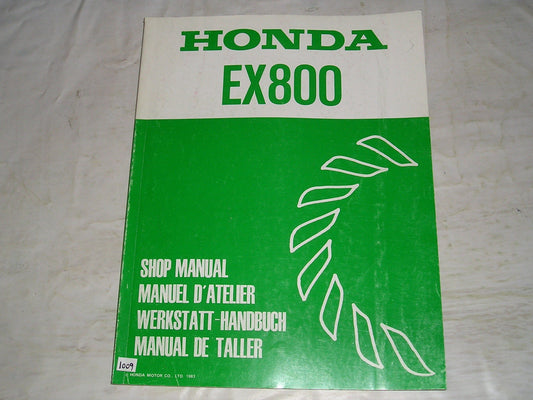 HONDA EX800 1984  Portable Generator  Service Manual  66ZA700  #1009