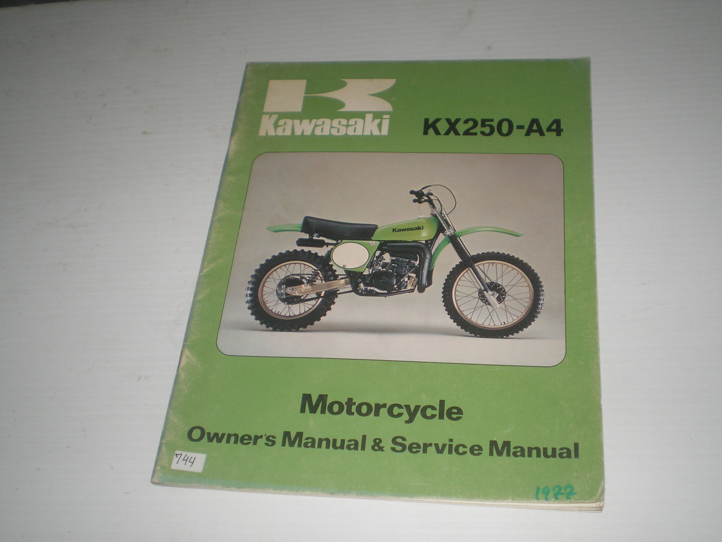 KAWASAKI KX250 A4 1978  Owner's & Service Manual  99920-1013-01  #744