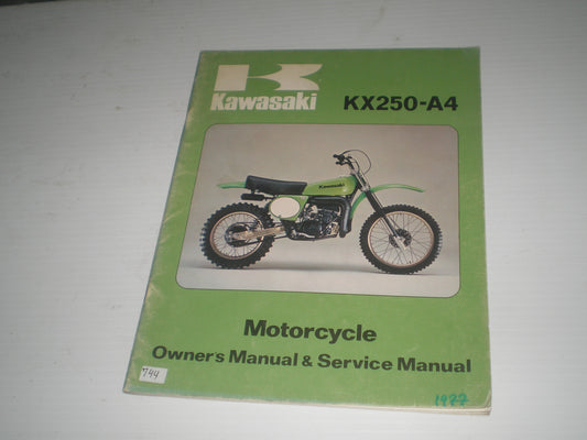 KAWASAKI KX250 A4 1978  Owner's & Service Manual  99920-1013-01  #744