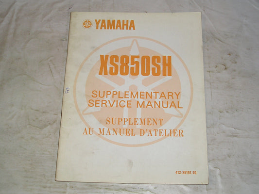 YAMAHA XS850S H  1981  Service Supplement Manual  4T2-28197-70  #749