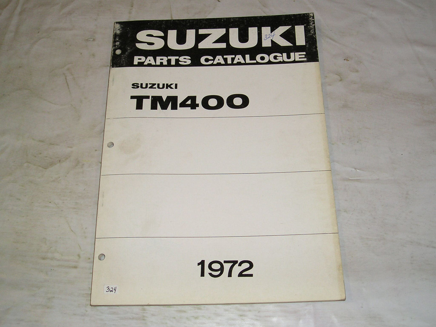SUZUKI TM400 1972  AHRMA  Factory Parts Catalogue  #324