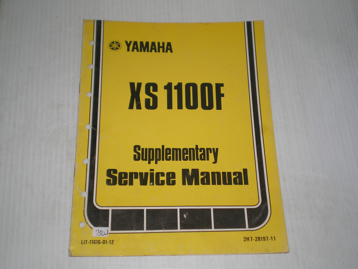 YAMAHA XS1100F  XS1100 F 1978  Service Manual Supplement  2H7-28197-11   LIT-11616-01-12   #1070