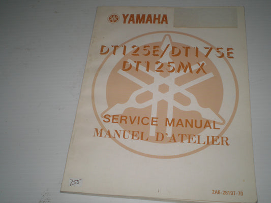 YAMAHA DT125 E  DT175 E  DT125 MX 1978  Service Manual  2A6-28197-70  #755