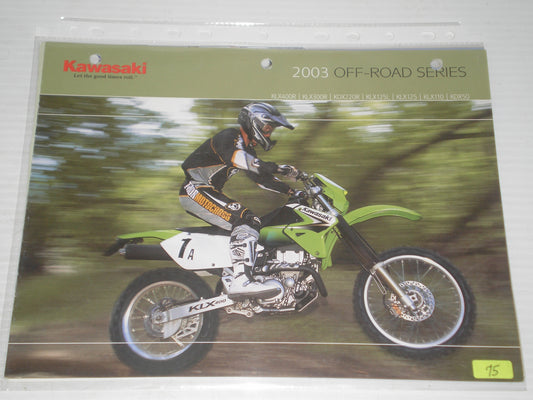 KAWASAKI 2003 OFF ROAD SERIS SALES BROCHURE # 75